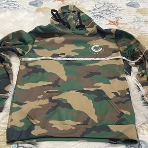 Cadence Green and Brown Camouflage bicycling Hoodie